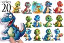 Printable Dinosaur Stickers for Kids