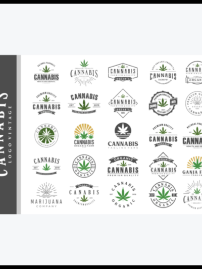 Big Set of Vintage Hemp Cannabis Logo
