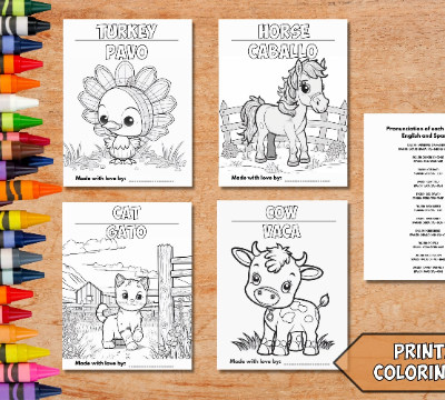 Barnyard Bilinguals Coloring and Learning Book