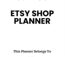 Etsy Shop Planner
