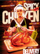 CreativeMarket Spicy Chicken Restaurant Flyer 112…