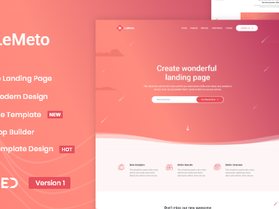 elements lemeto isometric business unbounce landing