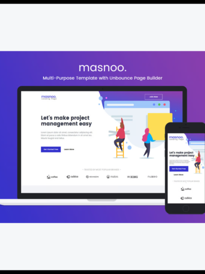 elements masnoo multi purpose unbounce landing page