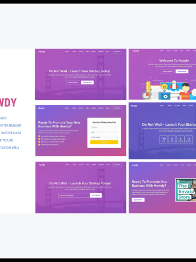 elements howdy multipurpose landing page wordpres