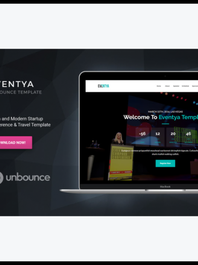 elements eventya unbounce landing page