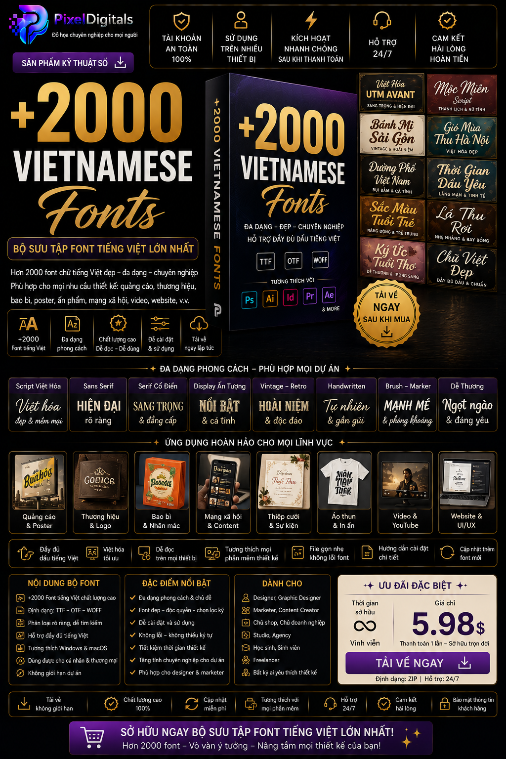 +2000 Vietnamese Fonts