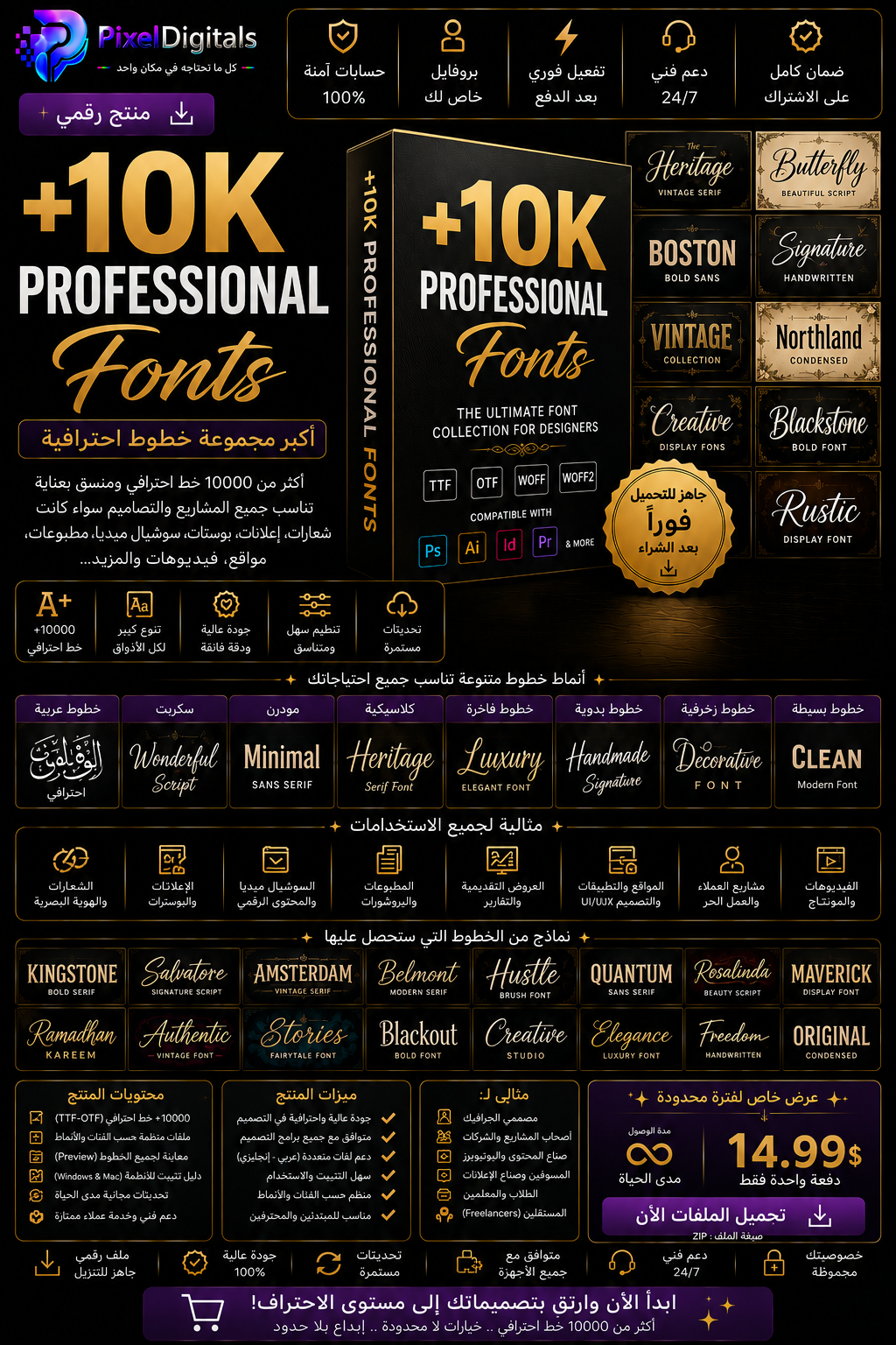 +10K Professional Fonts
