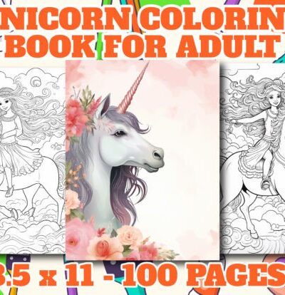 Unicorn Adult Coloring Pages 2