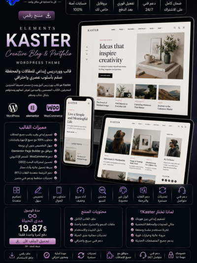 elements kaster creative blog portfolio wordpress